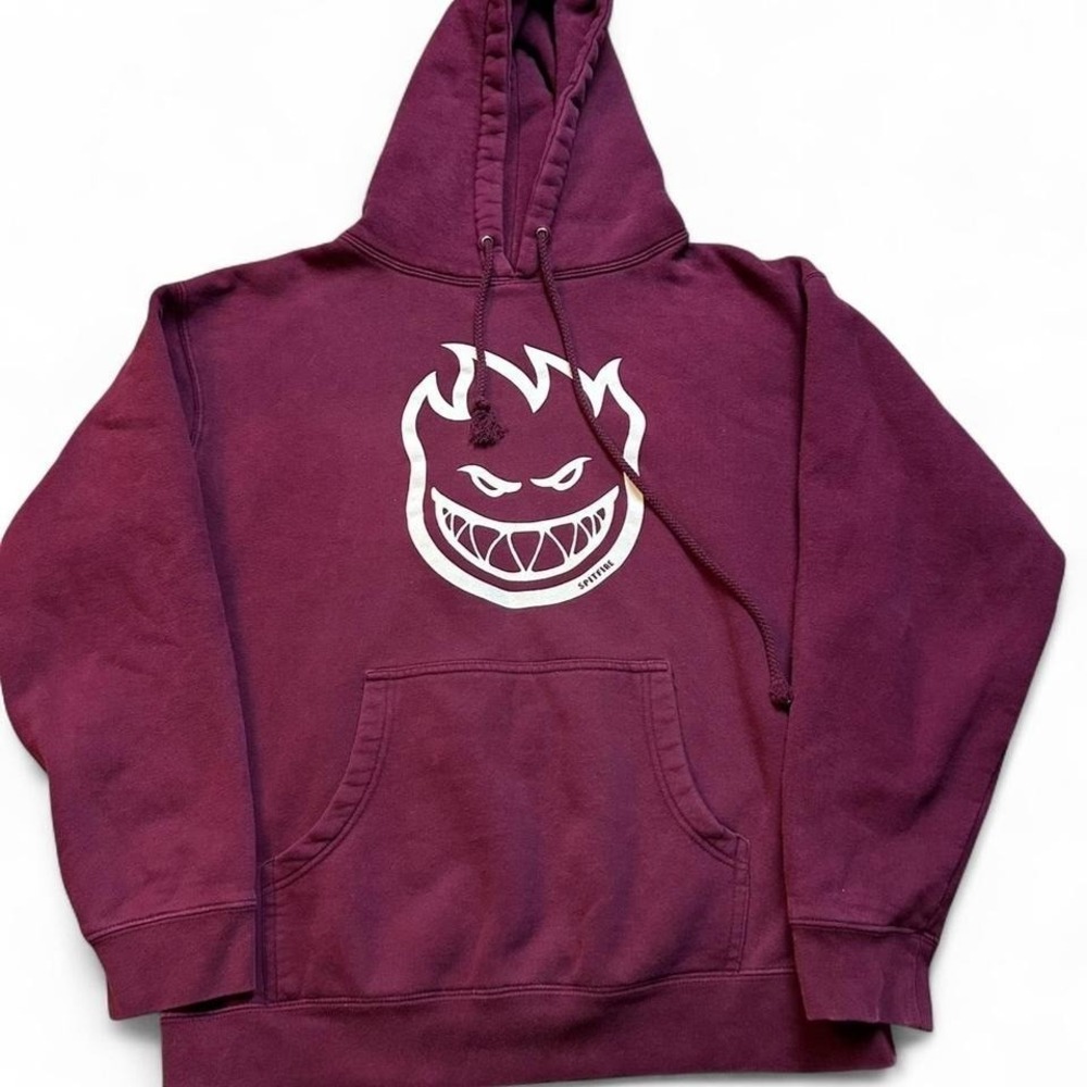 Vintage Y2Kโ spitfire flame head skater skateboarding pullover hoodie medium